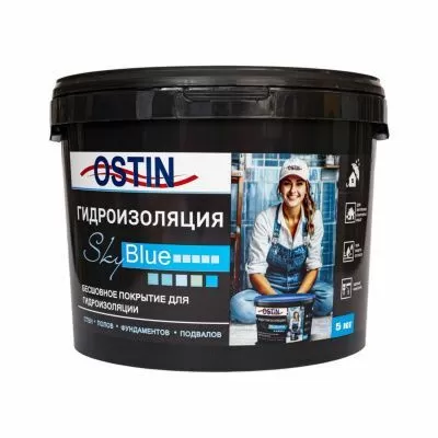 Гидроизоляция OSTIN полимерная акриловая, 10 кг