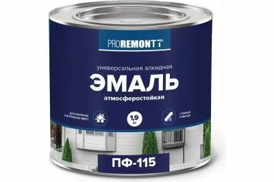 Эмаль ПФ-115 PROREMONTT белая глянцевая 1,9 кг